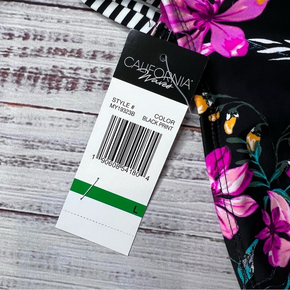 California Waves Floral Bikini Swim Bottom - Picture 5 of 5